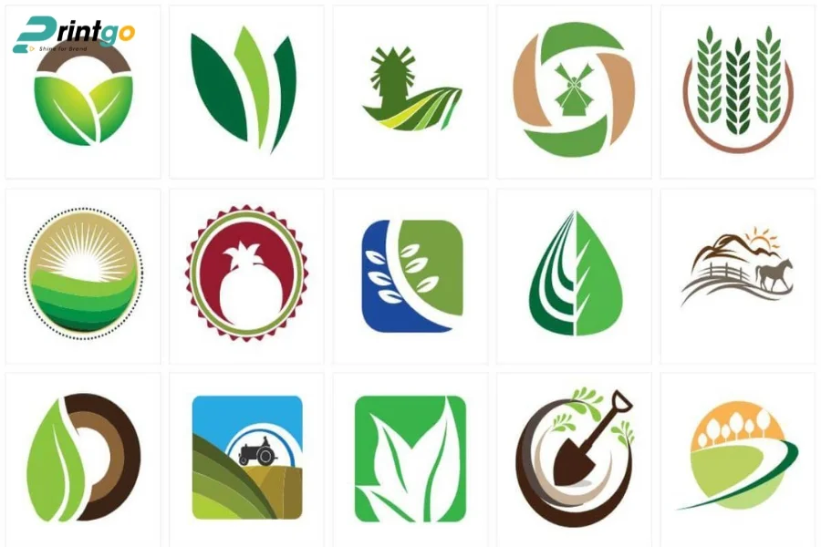 Mẫu logo nông sản Việt phong cách tối giản