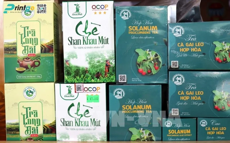 Một số mẫu tem bao bì có logo OCOP 3 sao thực tế Một số mẫu tem bao bì có logo OCOP 3 sao thực tế