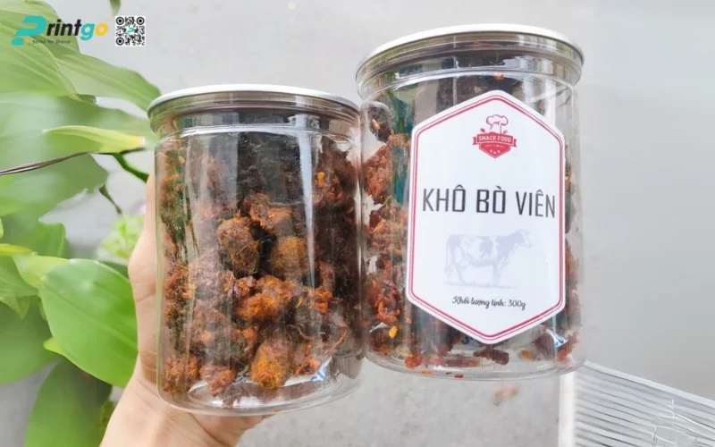 Bao bì bò khô dạng lọ, hũ 
