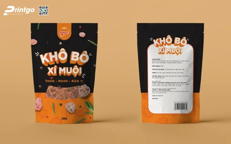 Bao bì bò khô dạng túi zipper