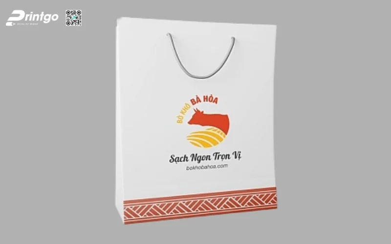 Túi giấy ivory đựng bò khô