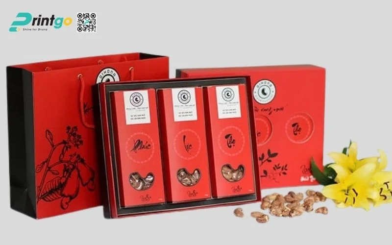 Bao bì hạt điều dạng hôp cứng cao cấp