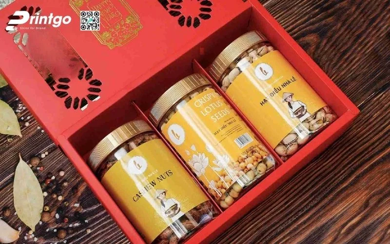 Bao bì hạt điều dạng hôp cứng cao cấp