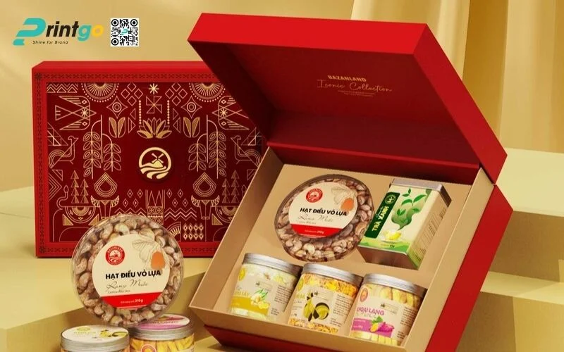 Bao bì hạt điều dạng hôp cứng cao cấp