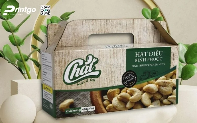 Bao bì hạt điều dạng hộp sóng