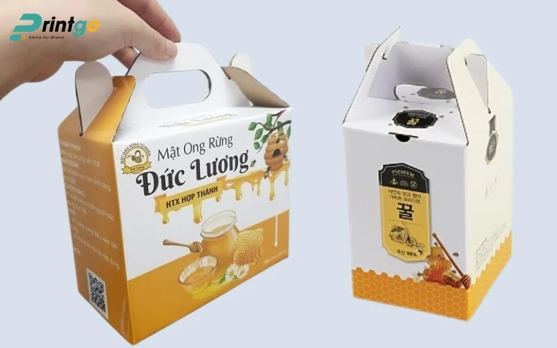 Bao bì mật ong dạng quai xách 