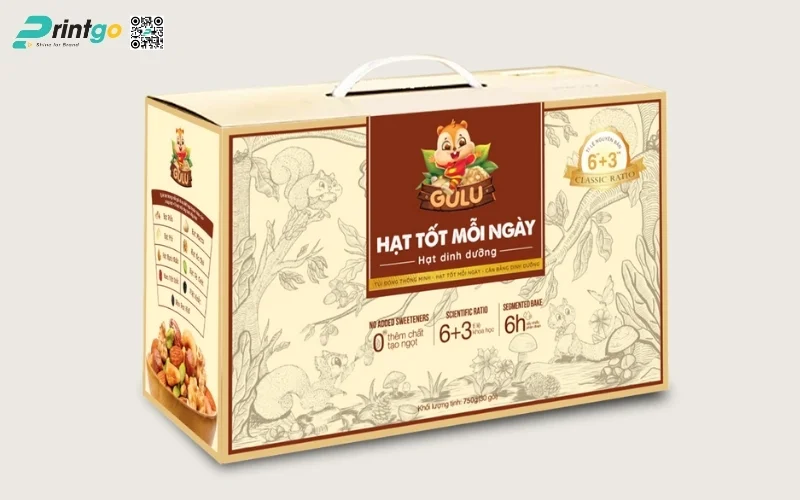 Bao bì ngũ cốc dạng hộp carton sóng Bao bì ngũ cốc dạng hộp carton sóng