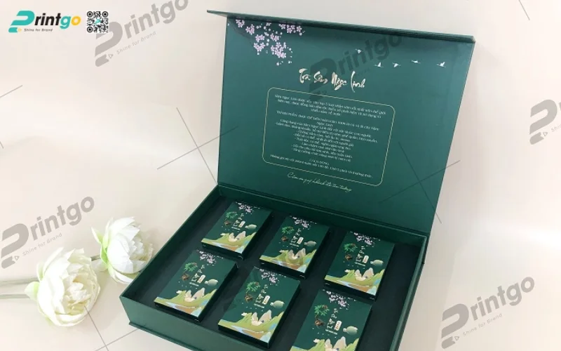 Thiết kế bao bì sâm dạng hộp carton cứng cao cấp 