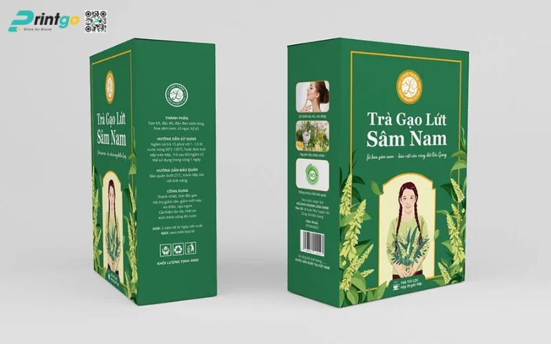  Bao bì sâm dạng hộp carton mềm 
