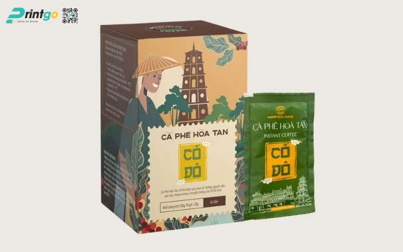 Mẫu in bao bì đựng cà phê bằng hộp mềm