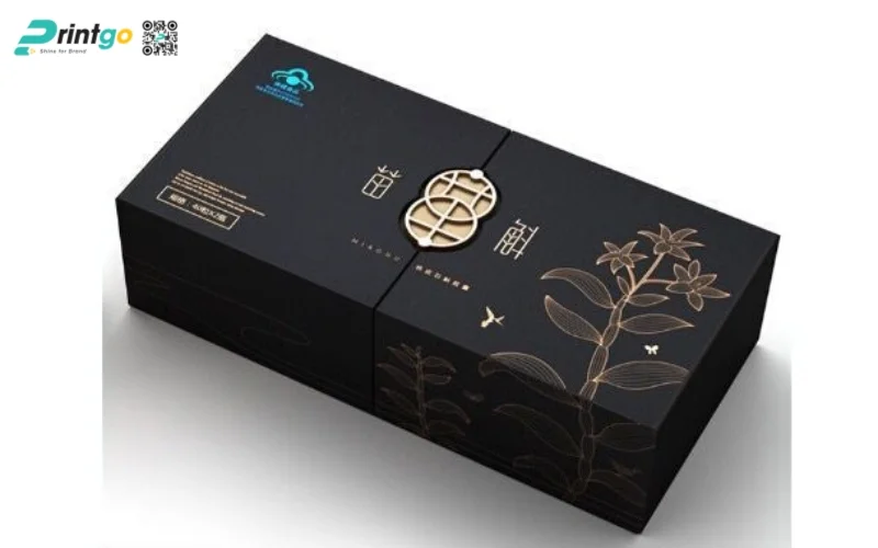 Mẫu in hộp sâm dạng cánh bướm độc đáo Mẫu in hộp sâm dạng cánh bướm độc đáo