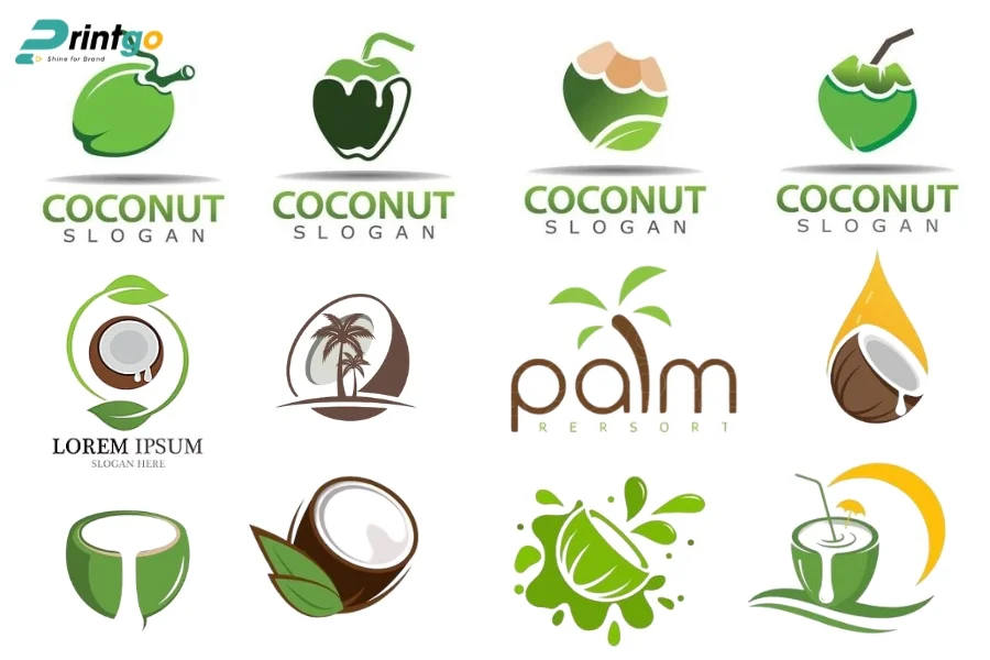 Bộ logo nông sản dừa Bến Tre
