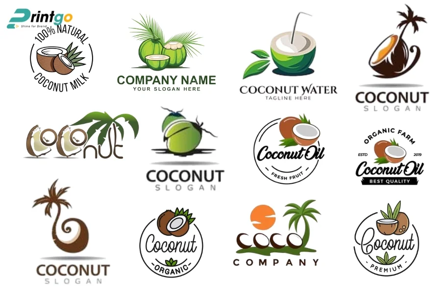Bộ logo nông sản dừa Bến Tre