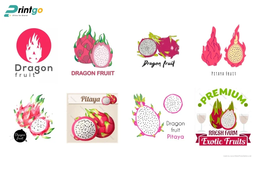 Gợi ý mẫu logo đẹp logo nông sản thanh long Long An