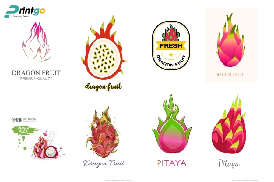 Gợi ý mẫu logo đẹp logo nông sản thanh long Long An
