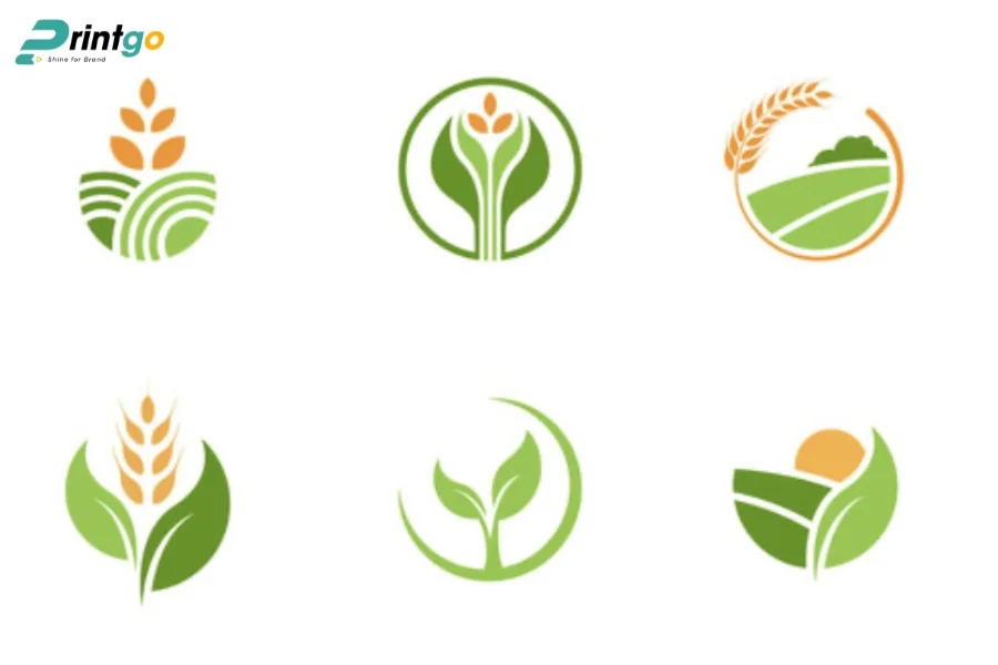 Mẫu logo gạo thiết kế tinh gọn dễ nhớ