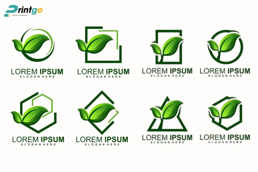 Logo lá trà phong cách tối giản (Minimalism)