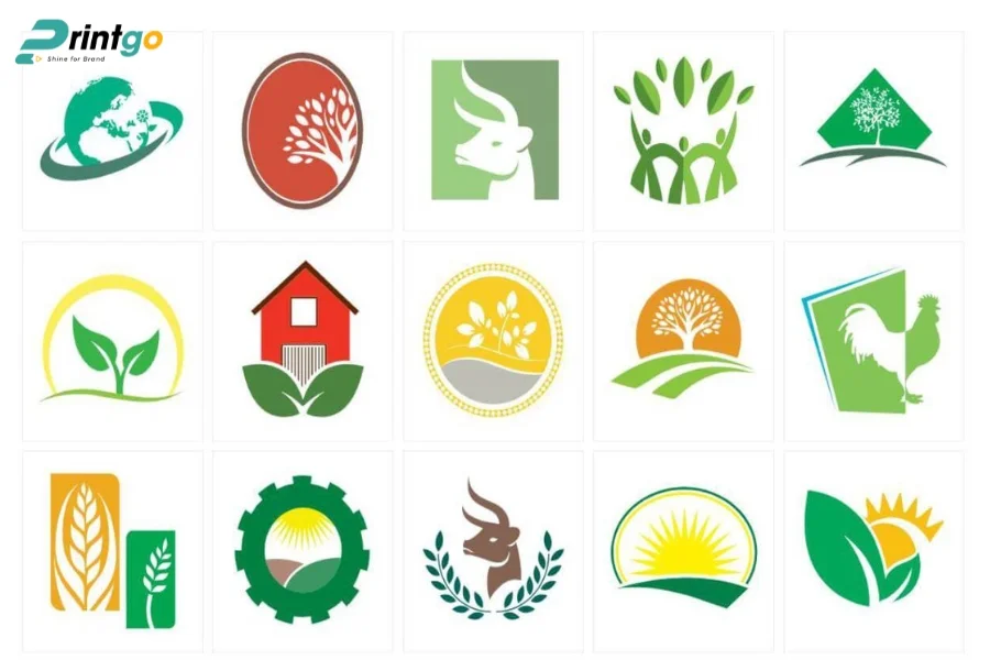 Mẫu logo nông sản Việt phong cách tối giản