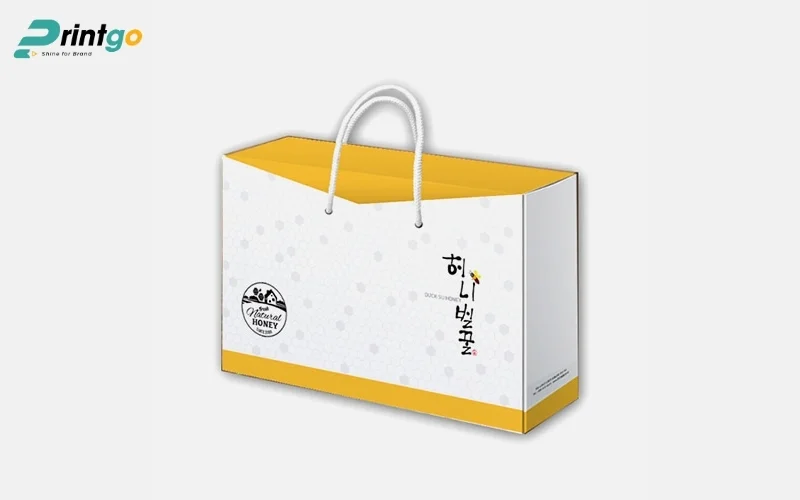 Bao bì mật ong với gam màu vàng trắng