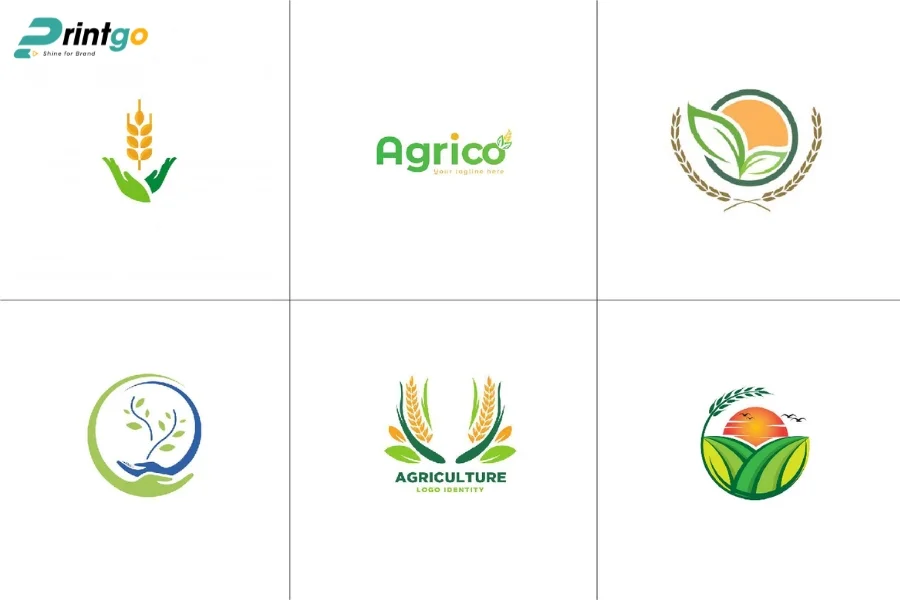 Mẫu logo gạo thiết kế tinh gọn dễ nhớ