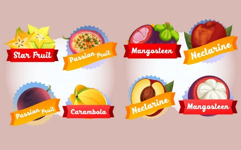 Nhóm tem hoa quả nhập khẩu dòng cao cấp