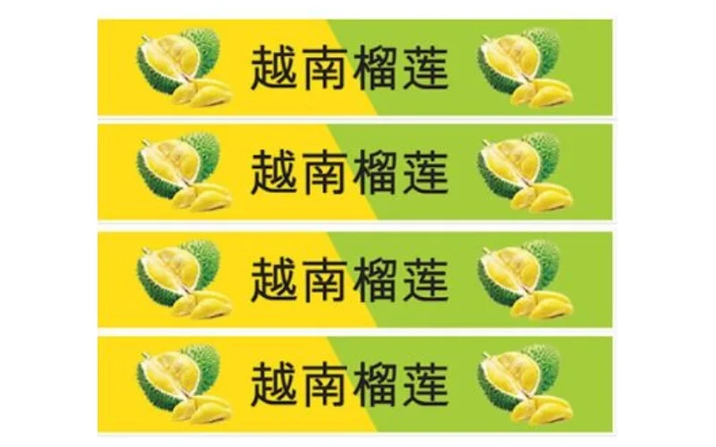 Tem dán cuống sầu riêng hoặc bao lưới 