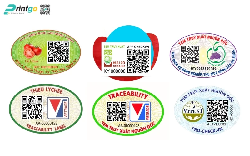 Mẫu tem truy xuất nguồn gốc nông sản