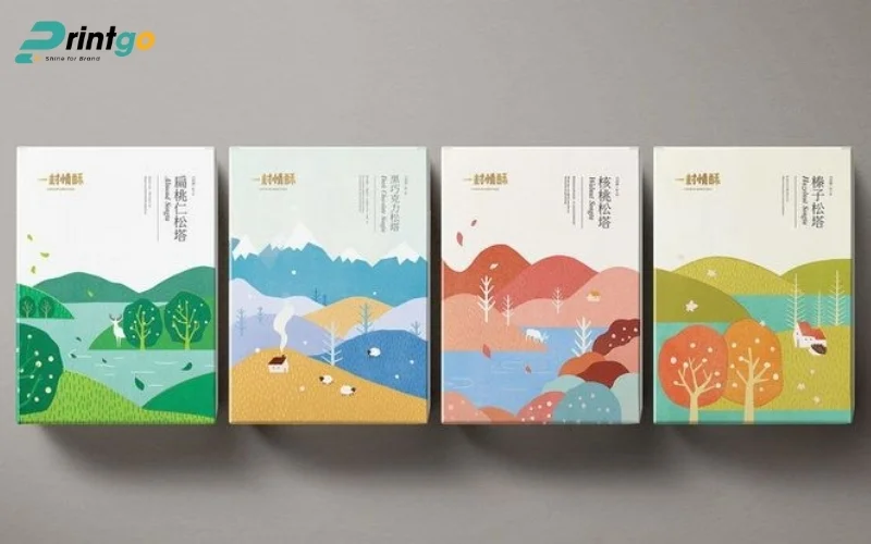 Bao bì trà hộp carton mềm 