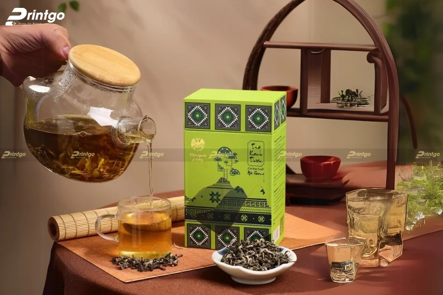 Hộp giấy mềm đựng trà đơn giản tinh tế