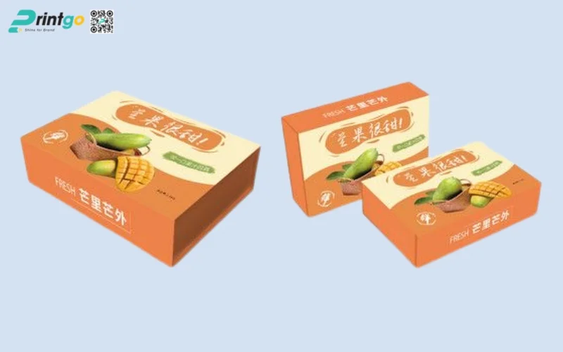 Thùng carton đựng xoài dạng nắp gài Thùng carton đựng xoài dạng nắp gài