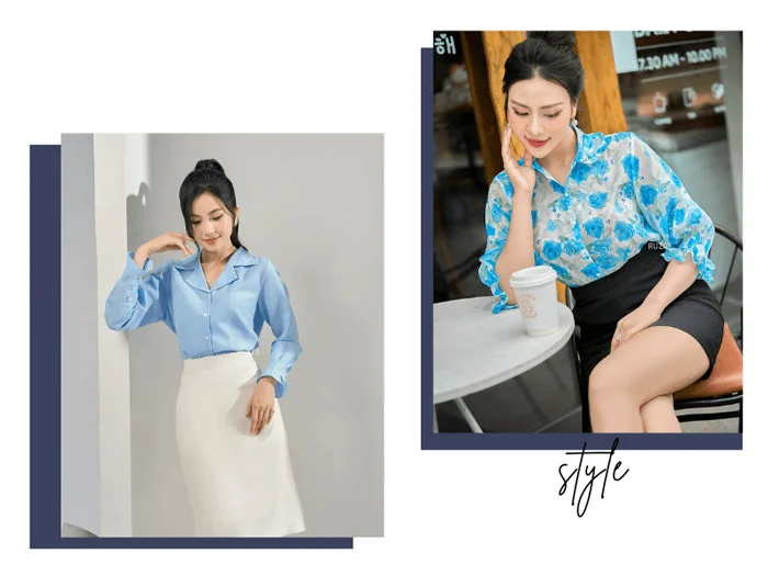 Phối đồ màu xanh dương thời trang