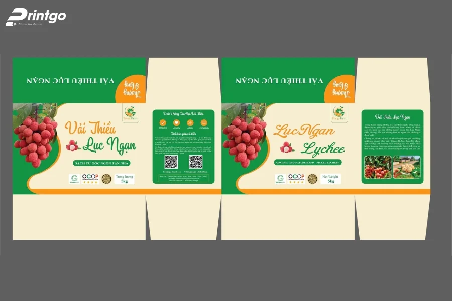 Kích thước phổ biến của các loại thùng/hộp đựng vải thiều
