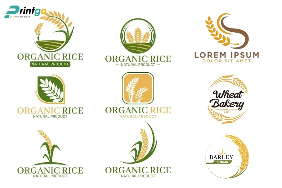Mẫu logo gạo thiết kế đắc trưng riêng