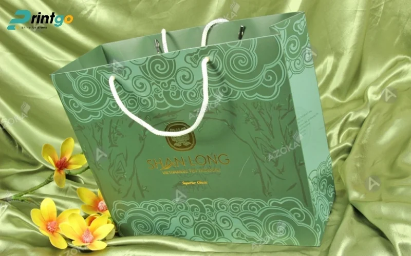 Mẫu thiết kế bao bì trà dạng túi xách ivory