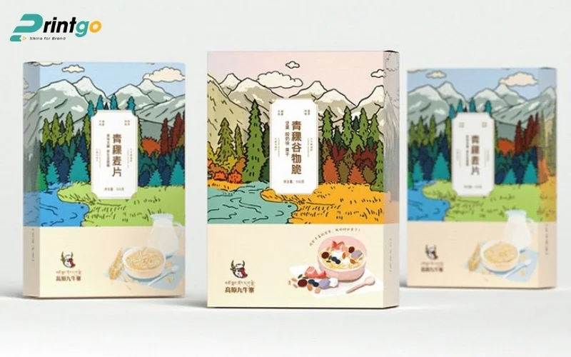 Bao bì trà hộp carton mềm 