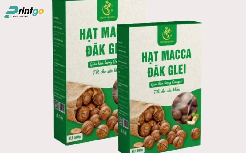 Mẫu bao bì macca