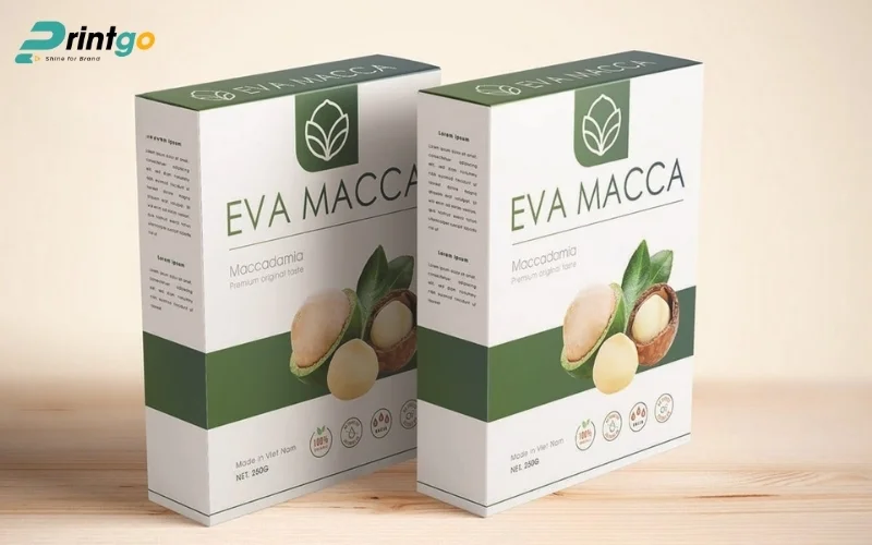 Mẫu bao bì macca