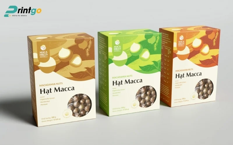 Mẫu bao bì macca