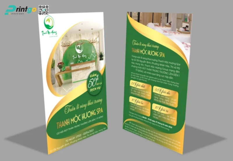 Standee khai trương spa mang đậm dấu ấn thương hiệu 