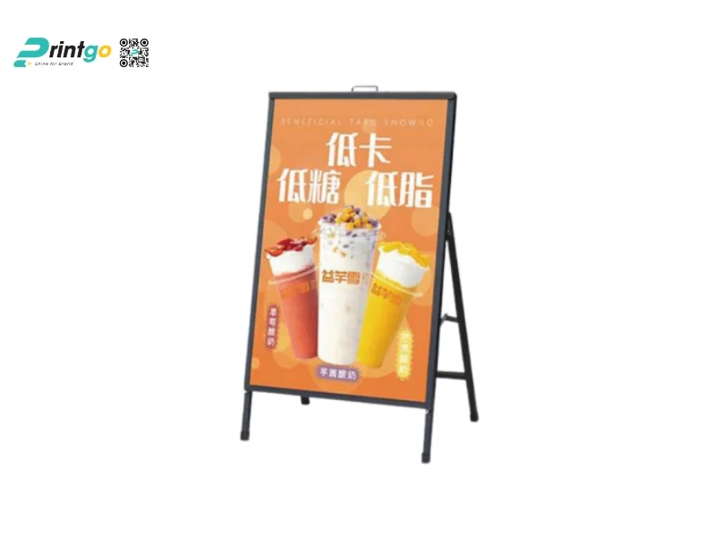 Standee khai trương khung sát cố định 