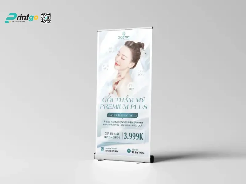Standee khai trương spa ưu đãi thiết kế sang trọng 