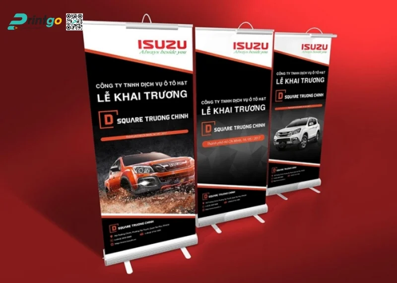 Standee khai trương ấn tượng thu hút 