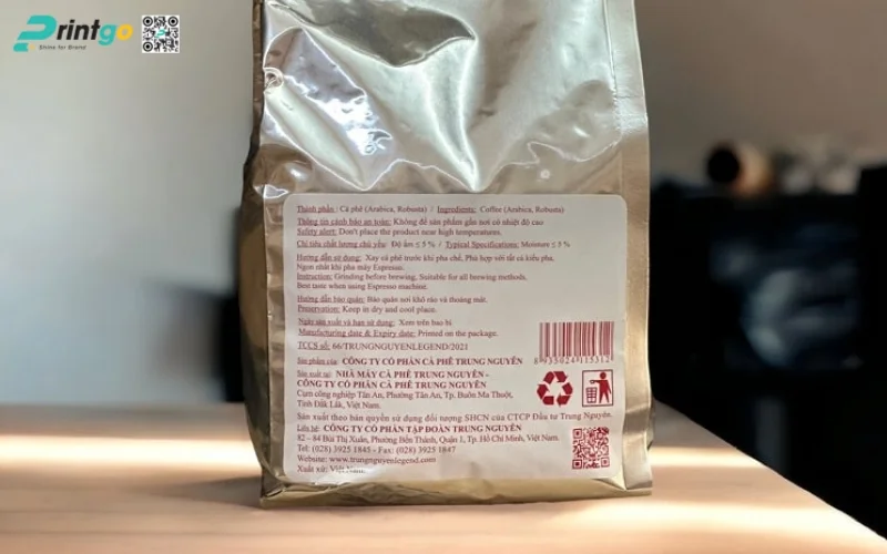 Mẫu tem nhãn phụ hàng hóa cà phê nhập khẩu OCOP