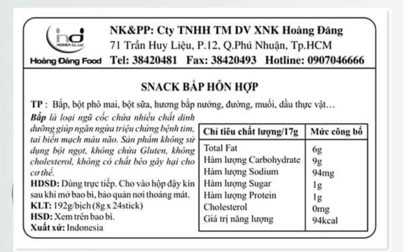 Mẫu tem nhãn phụ ngũ cốc, hạt dinh dưỡng nhập khẩu OCOP