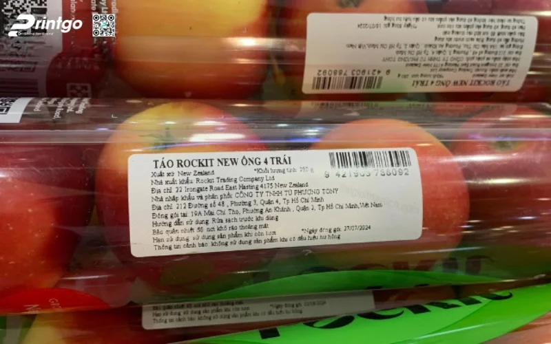 Mẫu tem nhãn phụ trái cây nhập khẩu OCOP
