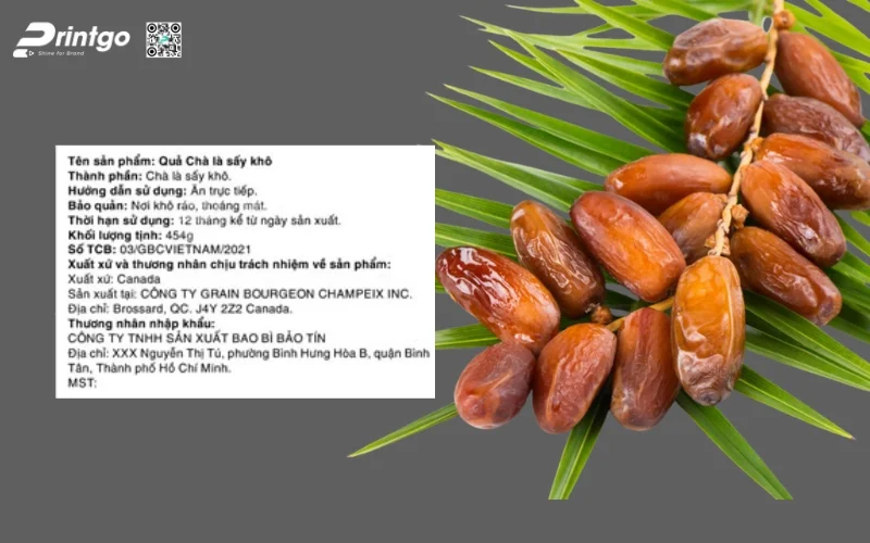 Mẫu tem nhãn phụ ngũ cốc, hạt dinh dưỡng nhập khẩu OCOP