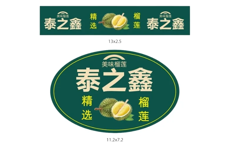 Tem dán sầu riêng hoặc bao lưới 