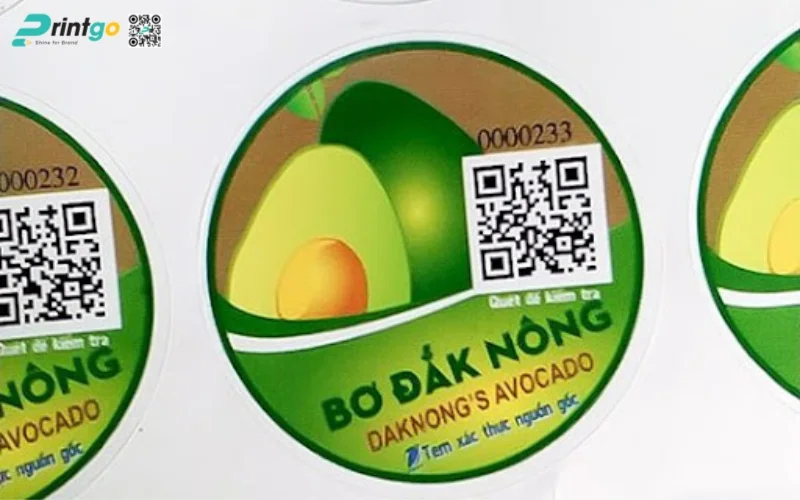 In tem truy xuất nguồn gốc nông sản trái cây sạch 