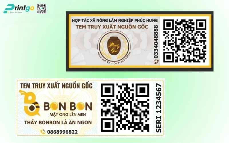 Mẫu tem truy xuất nguồn gốc nông sản