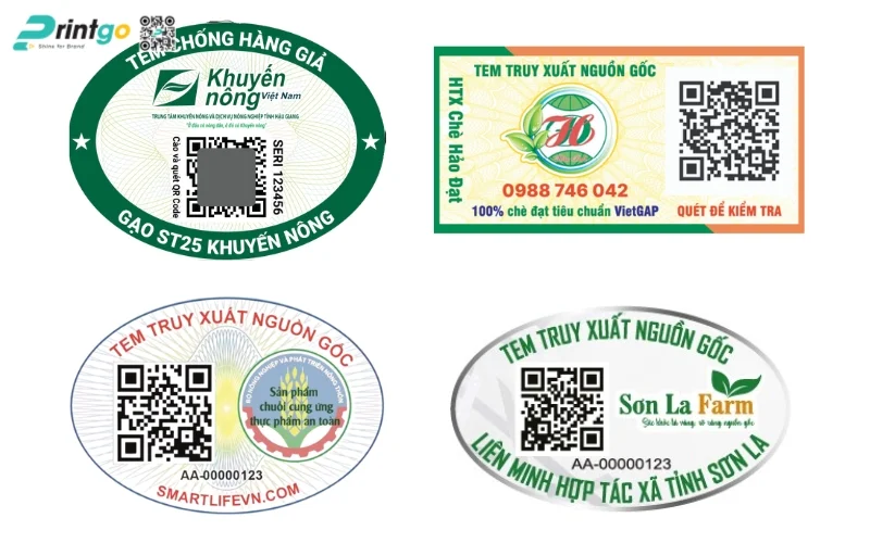 Mẫu tem truy xuất nguồn gốc nông sản